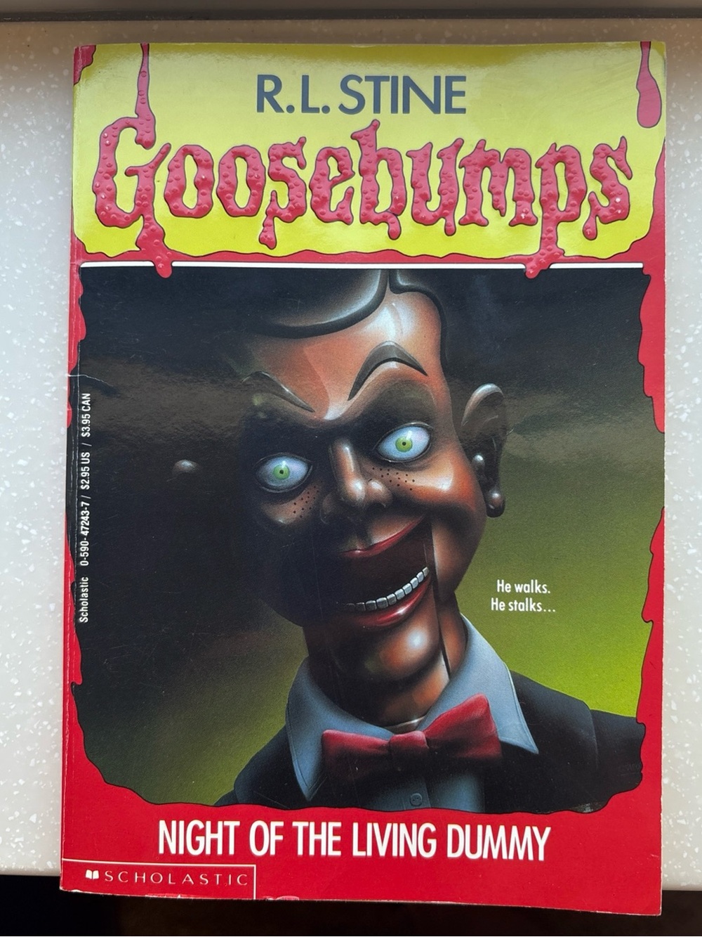 Vtg Goosebumps Night Of The Living Dummy 1993 THIN Version w/ RARE KRIS Misprint